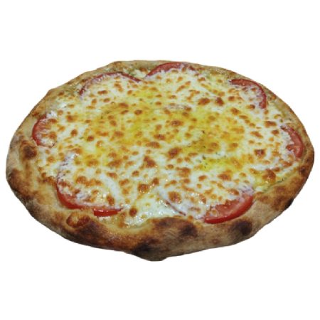 PAN DE AJO QUESO Y TOMATE EN PIZZA